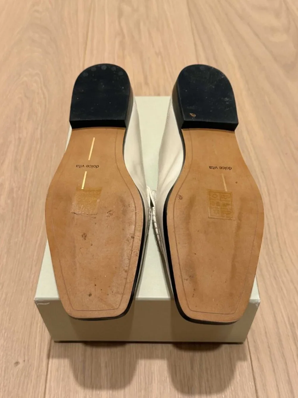 Dolce Vita Cream Leather Braided Loafers
